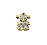 Charm Donna Oro Child Elements in Yellow Gold Diamante DCHF9611.001